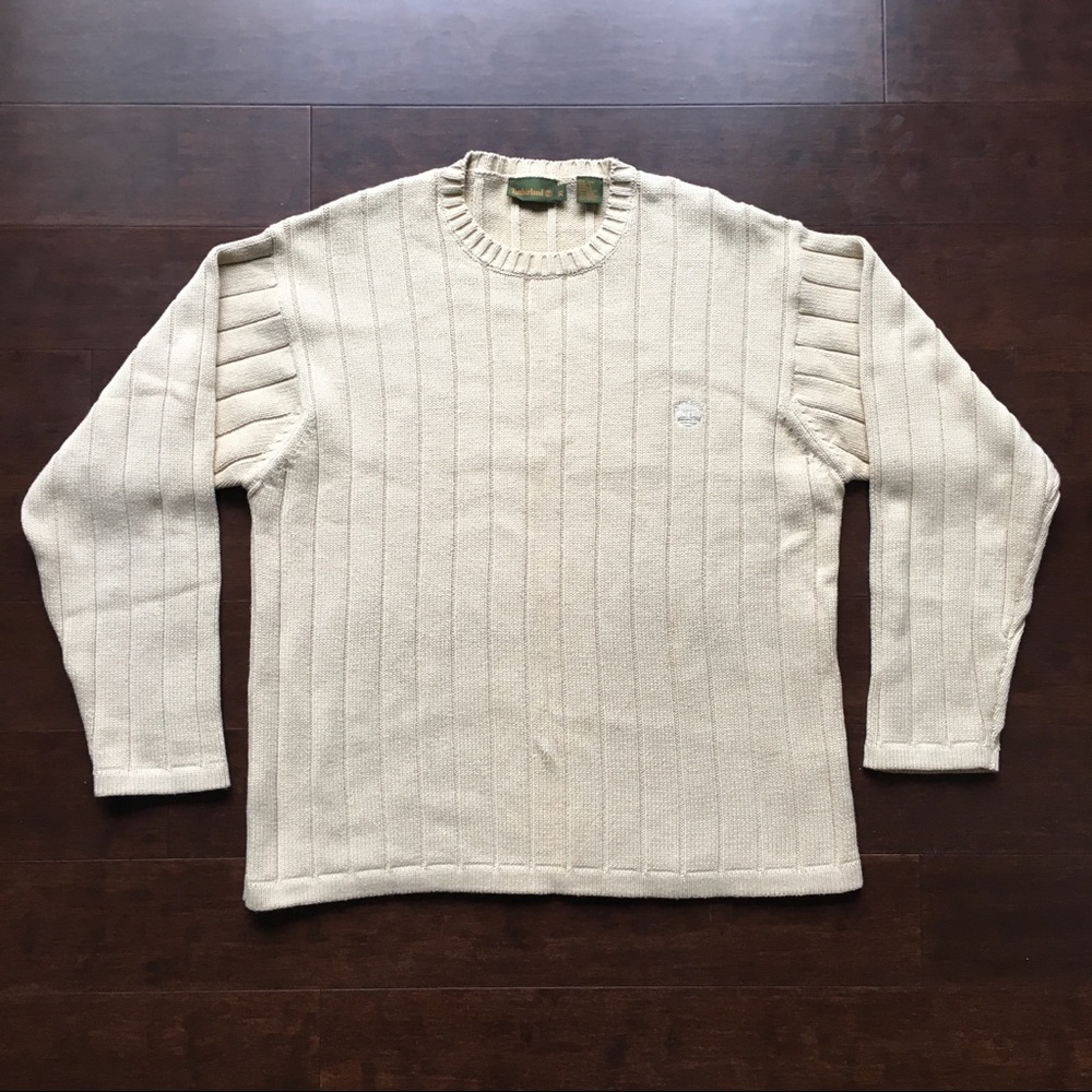 Timberland Beige/Cream Long Sleeve Sweater Sz: XL